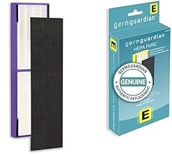 Germ Guardian FLT4850PT True HEPA Genuine Air Purifier Replacement Filter B, with Pet Pure Treatment & Germ Guardian FLT4100 True HEPA Genuine Air Purifier Replacement Filter E for GermGuardian AC4100