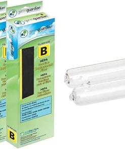 Germ Guardian HEPA Pure Genuine Replacement Filter B 4-Pack and UV-C Replacement Bulb for GermGuardian Air Purifiers
