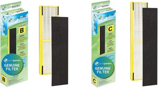 Germ Guardian HEPA Pure Air Purifier Filters (FLT4825) and True HEPA Replacement Filter C (FLT5000) Bundle