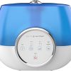 PureGuardian H5225WCA Ultrasonic Warm & Cool Mist Humidifier, 100 Hrs. Run Time, 2 Gal. Tank, 560 Sq. Ft. Coverage, Quiet, Filter Free, Silver Clean Treated Tank, Essential Oil Tray, White/Blue 3