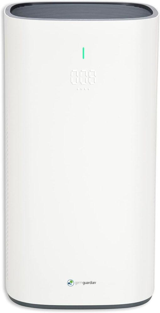 GermGuardian AP5800W 19" Hi-Performance Air Purifier Tower Console with HEPA Filter & Air Quality Sensor