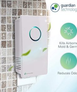 Germ Guardian GG1100W 7” Pluggable Small Air Purifier, Small Room Wall Air Sanitizer, Freshens Air, UV-C Light Kills Germs, Reduces Odors from Pets, Cooking, Mold, GermGuardian, 1-Yr Wty (White) 2