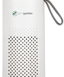 GermGuardian Portable Allergen Air Purifier for Small Spaces with USB Cable, Captures Dust, Pollens, Mold Spores, UV-C Light Helps Reduce Germs, 7” White, AC085