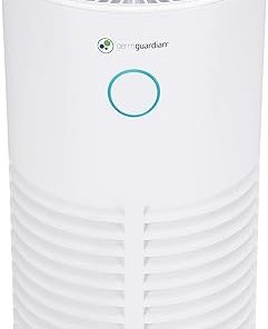 GermGuardian Air Purifier for Home 360° HEPA Filter, for Wildfire Smoke, Pet Dander, Pollen, Odors, Large Rooms Up To 728 Sq. Ft., Removes 99.97% Pollutants, UV-C Light, 15", White, AC4711W