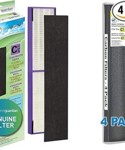 Germ Guardian FLT5250PT True HEPA Genuine Air Purifier Replacement Filter with Guardian Technologies GermGuardian Air Purifier GENUINE Carbon Filter 4-Pack