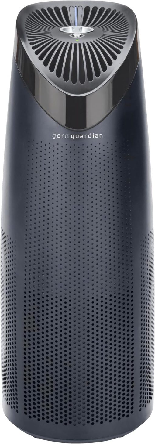 GermGuardian Air Purifier with HEPA Filter, Removes 99.97% of Pollutants, Covers Large Room up to 750 Sq. Foot Room in 1 Hr, UV-C Light Helps Reduce Germs, Zero Ozone Verified, 22", Black, AC4625BDLX