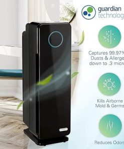 Germ Guardian True HEPA Filter Air Purifier, UV Light Sanitizer, Eliminates Germs, Air Purifier for Home AC4300BPTCA with FLT4850PT True HEPA Genuine Air Purifier Replacement Filter 2