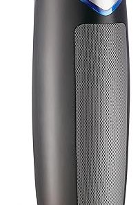 GermGuardian Air Purifier for Home with HEPA Pure Filter, for Wildfire Smoke, Pet Dander, Pollen, Odors, Large Rooms Up To 743 Sq. Ft., Removes 99.97% Pollutants, UV-C Light, 22", AC4825E, Gray