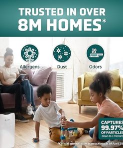 GermGuardian 3-In-1 HEPA Air Purifier for Home, 728 Sq. Ft. Rooms, with HEPA Air Filter, Deodorizer & Optional Ionizer, AC5600WDLX, White 2