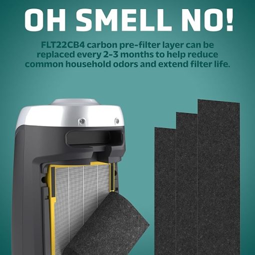 GermGuardian Genuine Carbon Air Purifier Replacement Filter for Air Purifier Models, AC4825, AC4900, AC4300, CDAP4500 and PureGuardian Model AP2200CA, 4-Pack, FLT22CB4 - Image 2