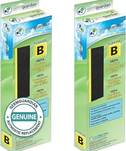 GermGuardian Filter B HEPA Pure Genuine Replacement Filter, Removes 99.97% of Pollutants & Air Purifier with HEPA 13 Filter, Removes 99.97% of Pollutants, Covers Large Room up to 743 Sq. Foot Room 2