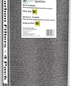 GermGuardian FLT56CB4 Carbon Filter Replacements for Germ Guardian AC5600WDLX Air Purifier, 4 Pack