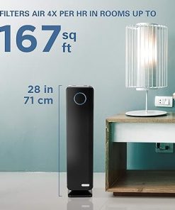 GermGuardian Air Purifier for Home with HEPA Pure Filter, UV-C Light Sanitizer, Eliminates Germs, Filters Allergens, Pollen, Smoke, Dust, Pet Dander, Mold, Odors, 28″, Black, AC5300B 2
