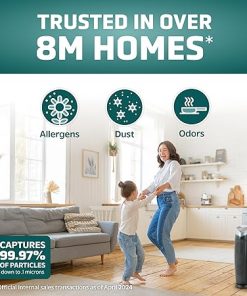 GermGuardian Air Purifier for Home with HEPA Pure Filter, for Wildfire Smoke, Pet Dander, Pollen, Odors, Large Rooms Up To 743 Sq. Ft., Removes 99.97% Pollutants, UV-C Light, 22″, AC4825E, Gray 2