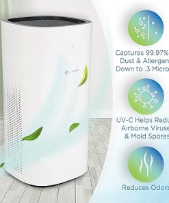 GermGuardian® AC9600W Powerful Large Room Air Purifier with HEPA Filter, UV-C, Odor Reduction & Air Quality Sensor 2