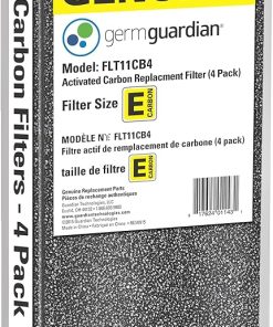 GermGuardian Genuine Carbon Filter Replacements for Use with FLT400 Filter E for AC400 Series Air Purifiers, 4-Pack FLT11CB4