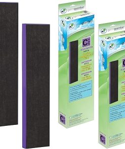 GermGuardian Filter C Pet Pure HEPA Genuine Air Purifier Replacement Filter, Removes 99.97% of Pollutants, for AC5000, AC5250, AC5300, AC5350, CDAP5500, AP2800, 2-Pack, Black/Purple, FLT5250PT2PK